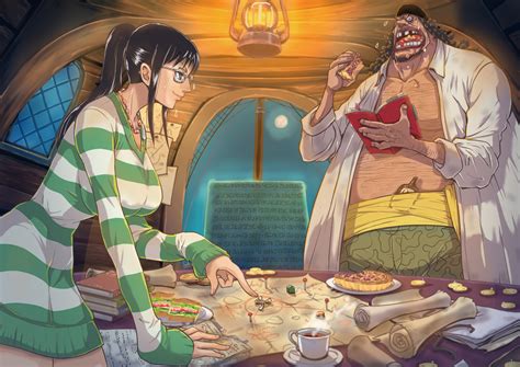 Kalifa has fun with Robins body [One Piece] (kakutou oukoku)